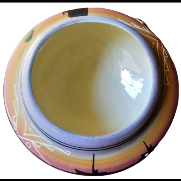 Native American Navajo Hand Painted Incised Art Pottery Southwestern Signed Vtg - Picture 6 of 13